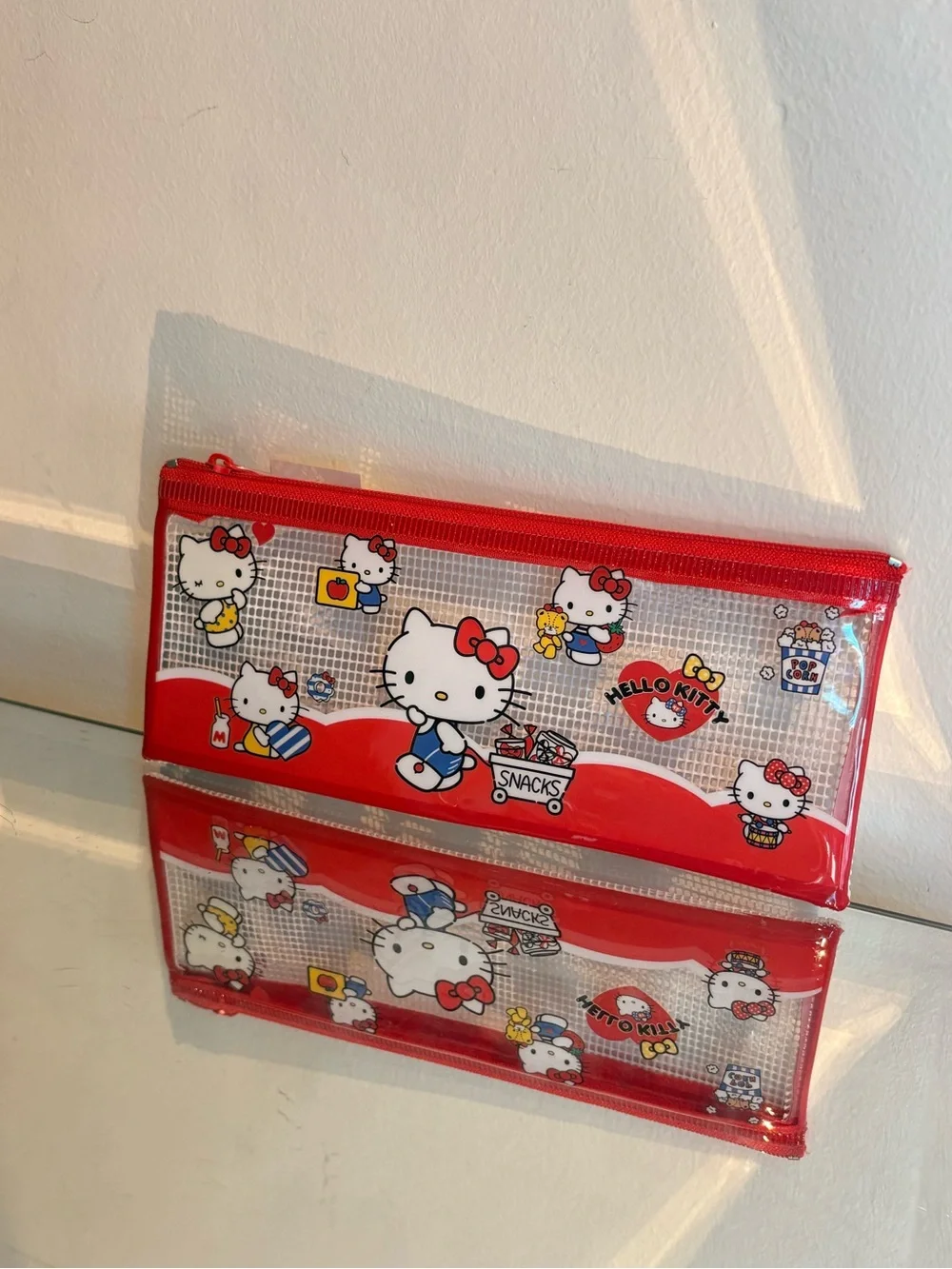 Hello kitty snacks theme pencil case NWT